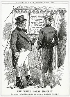 Financing: Cartoon - America's position before entering WW1