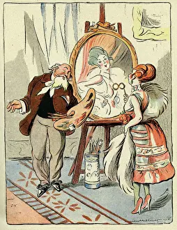 Lorgnette: Cartoon, Art in 1916, WW1