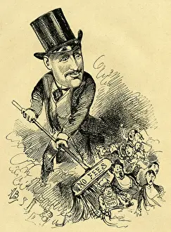 Panto: Cartoon, Augustus Harris, British actor and dramatist