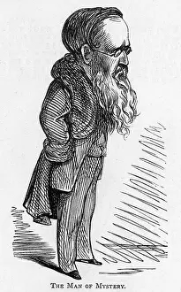 Novels: Cartoon of the author Wilkie Collins