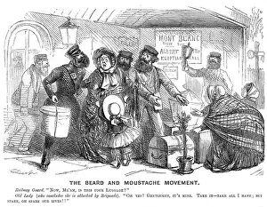 1853: Cartoon, The Beard and Moustache Movement