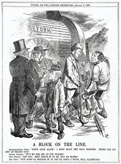 Rivalry: Cartoon, A Block on the Line (Electoral Reform)