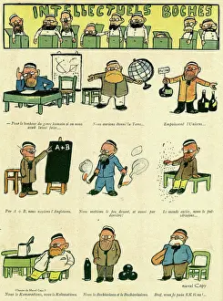 Cannonball: Cartoon, Boche intellectuals, WW1
