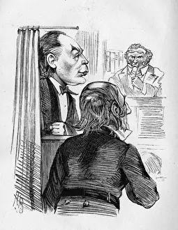 Entracte: Cartoon, Bradlaugh, Gladstone and John Bull