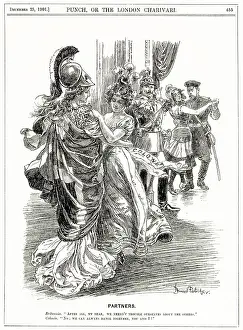 Personifications: Cartoon, Britannia at a dance