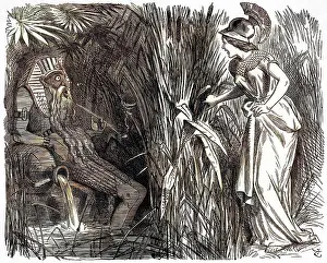 Speke: Cartoon, Britannia Discovering the Source of the Nile