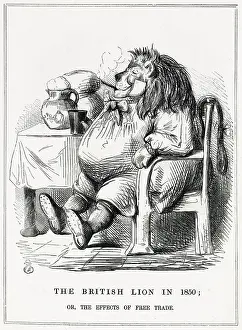 Leech: Cartoon, The British Lion in 1850