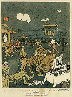 Idle: Cartoon, British troops at the Front, WW1
