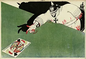 Ally: Cartoon, His Last Card... It's a Knave, WW1