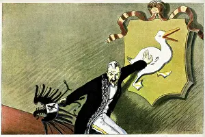 Bethmann: Cartoon, Chancellor Bethmann and his work, WW1