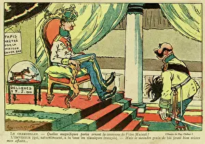 Relics: Cartoon, Charles I and the chamberlain, WW1