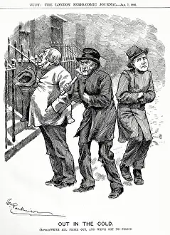 Railings: Cartoon, Out in the Cold, Gladstone and Harcourt