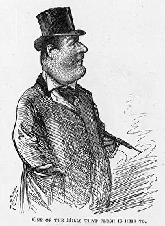 Plump: Cartoon of the comic actor J W Hill