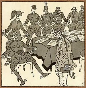 Unfair: Cartoon commentary on Germany's lack of money