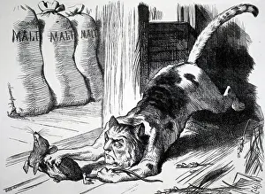Gladstone: A cartoon commenting on the abolishment of the