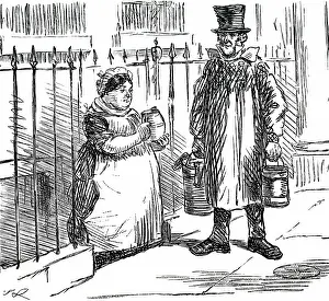 Leech: A cartoon commenting on the adulteration of milk