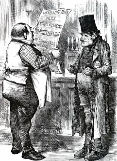 Legislation: A cartoon commenting on licensing legislation