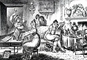 Marital: A cartoon commenting on the marital affairs of