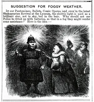 Commenting: Cartoon commenting on the usefulness of electric light