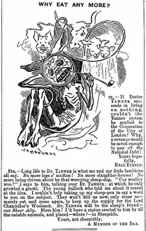 A cartoon commenting on the vegetarian diet