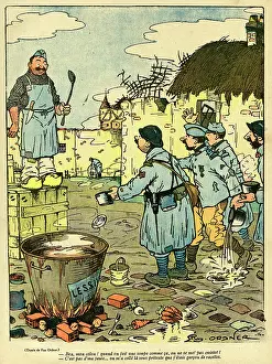 Experience: Cartoon, Complaining to the cook, WW1