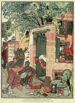 Looting: Cartoon, Crown Prince's Army, WW1