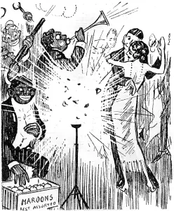 Bang: Cartoon, dancing to explosive jazz