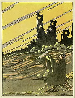 Macabre: Cartoon, Death and the Kaiser, WW1