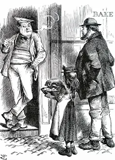 Bakery: A cartoon depicting a baker allowing a striker
