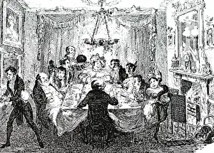 Cruikshank: A cartoon depicting the Christmas pudding