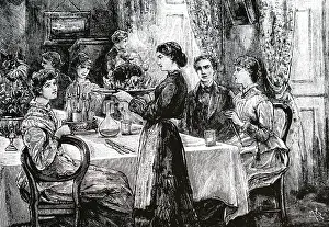 Oven: A cartoon depicting the Christmas pudding
