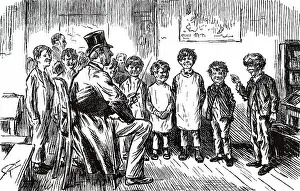 Examination: Cartoon depicting a School Board visitor