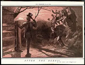 Allegories: Cartoon, AFTER THE DERBY!