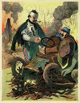 Bandaged: Cartoon, On a designated route, WW1