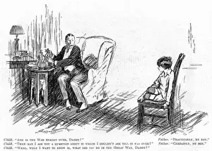 Savile: Cartoon, What did you do in the Great War, Daddy? WW1