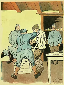 Puttees: Cartoon, Difficult extraction, WW1
