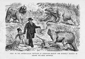 Antediluvian: Cartoon, dinosaurs at Sydenham