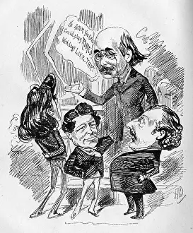 Entracte: Cartoon, Dion Boucicault and three other actors