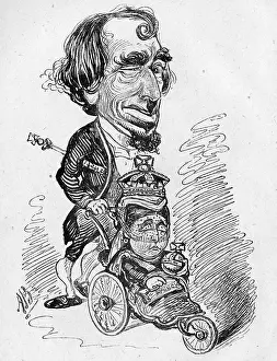 Sceptre: Cartoon, Disraeli and Queen Victoria