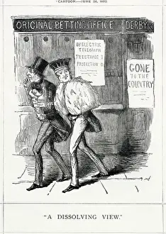 Dissolving: Cartoon, A Dissolving View (Disraeli and Derby)