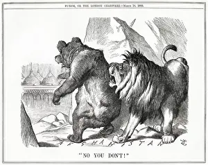 Warns: Cartoon, No You Don't! (British Lion and Russian Bear)