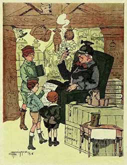 Shopkeeper: Cartoon, Dreams of the future, WW1