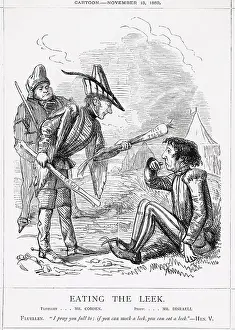 Uncomfortable: Cartoon, Eating the Leek
