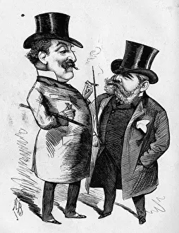 Entracte: Cartoon of Edmund Yates and ? Becker