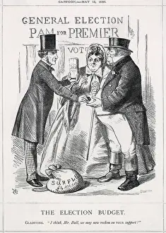Campaigning: Cartoon, The Election Budget (Gladstone)