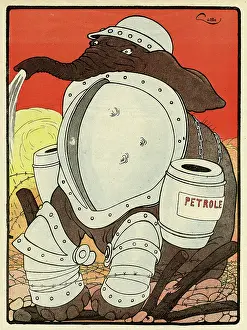 Patented: Cartoon, Elephants in armour, WW1