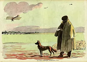 Snooping: Cartoon, The false shepherd, WW1