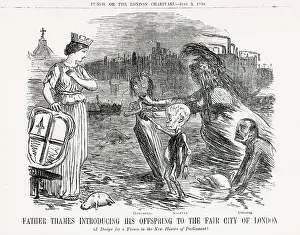 Polluted: Cartoon, Father Thames Introducing... Offspring (diseases)
