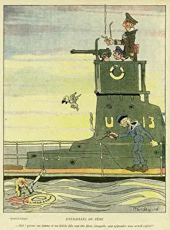Crewman: Cartoon, The Father's Guts, WW1