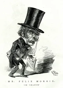 Cartoon, Felix Morris as Scottish professor in On Change